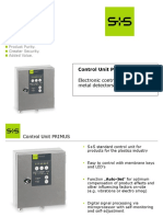 Control Unit PRIMUS. Electronic Control Unit For Metal Detectors. Product Purity. Greater Security. Added Value. - PDF