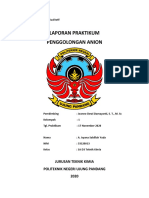 Laporan Praktikum Penggolongan Anion