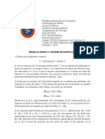 Udo. Trabajo Unidad 1 Sistema de Partículas Semestre I-2020