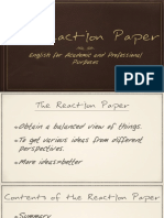 Reaction Paper