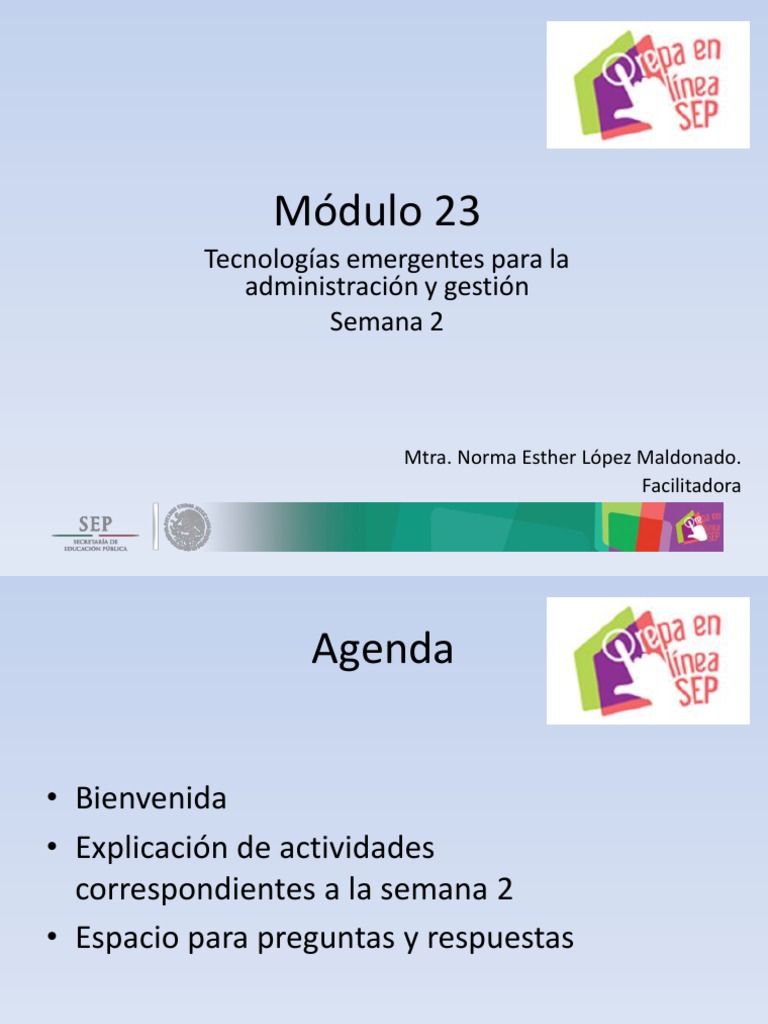 Sesión Semana 2 Modulo 23 Pdf Planificación Evaluación