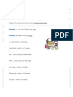 Verb exercises in simple present tense