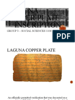 Laguna Copper Plate Inscription: Group 3 - Social Sciences 1100