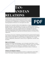 Pakistan-Afghanistan Relations: High Level Exchanges