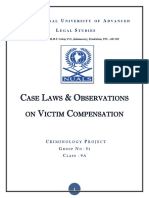 Case Laws On Victim Compensation, Criminology Project