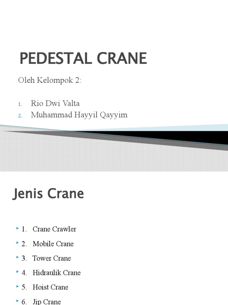 Pedestal Crane PDF