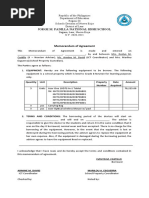 Jorge M. Padilla National High School: Memorandum of Agreement