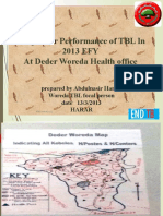 1ST Quarter 2013 TBL Reports Deder Woreda