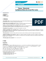 Fiche 6 Oscillations Libres Du Circuit RLC Série