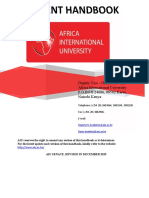 Africa University Kenya Student Handbook - Revised 2020