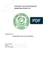 International Islamic University Islamabad: Communication Systems Lab