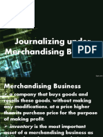 Journalizing Under Merchandising Business