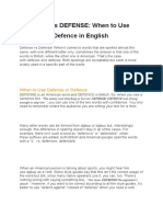 DEFENCE Vs DEFENSE When To Use Defense or Defence in English