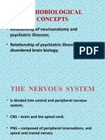 Psychobiological Concepts: - Relationship of Neuroanatomy and - Relationship of Psychiatric Illnesses To