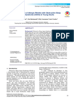 The Correlation of Allergic Rhinitis With Obstructive Sleep