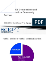 CHCCOM005 Communicate and Work in Health or Community Services