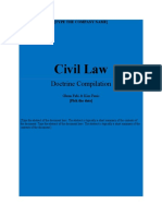Civil Law Doctrine Compilation for COMPANY NAME