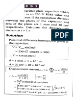 Calculate displacement current in a parallel plate capacitor