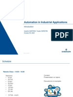 Automation in Industrial Applications: Izabella GEAPANA, Toader SERETAN October 09, 2020