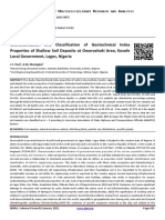 Characterization and Classification of Geotechnical Index Properties of Shallow Soil Deposits at Oworoshoki Area, Kosofe Local Government, Lagos, Nigeria