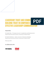 Leadership, Trust and Communication: Building Trust in Companies Through Effective Leadership Communication