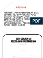 Buku Rekod Pelaporan Ibubapa