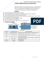 FTTB-OR110 Series Optical Receivers Instructions