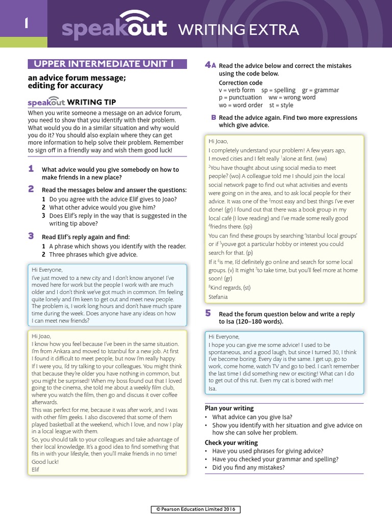 Speakout Writing Extra Upper Intermediate With Key PDF Smartphone