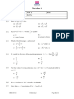 Polynomial Worksheet Solutions