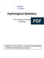Hydrological Statistics: 7 Lectures
