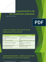 La Logica Argumentativa de las Sentencias Judiciales