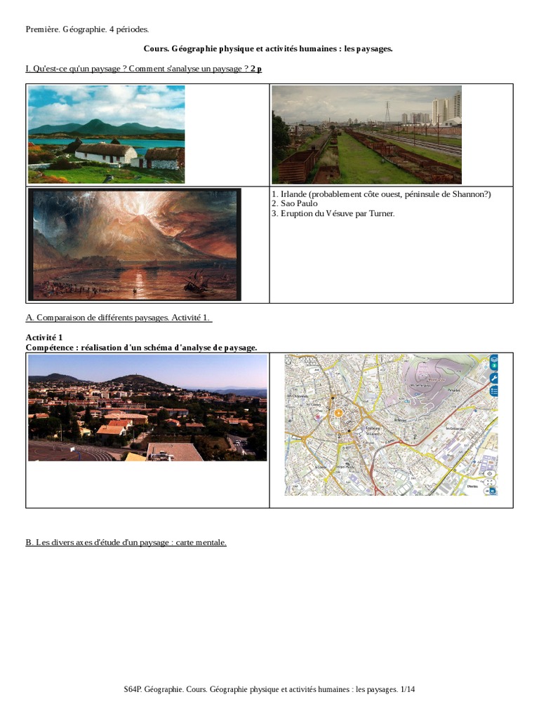 Analyse des paysages géographiques | PDF | Climat | Paysage
