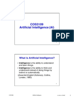 COS3109 Artificial Intelligence (AI)