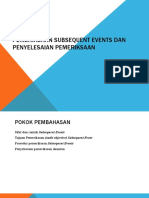 Audit Subsequent Event Dan Penyelesaian Pemeriksaan