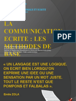 Communication Ecrite 2012