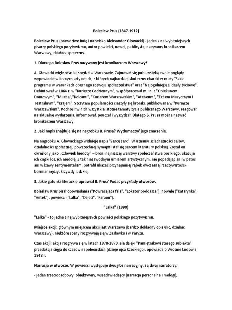 Dlaczego Wokulski Chciał Popełnić Samobójstwo