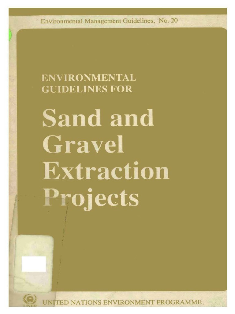 Environmental Guidelines For Sand and Gravel Extraction Projects - UNEP ...