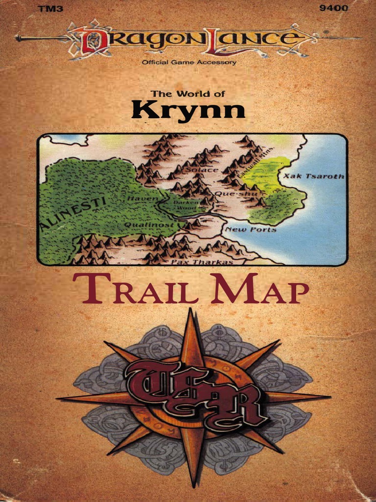 The World of Krynn Trail Map  PDF  Dragonlance  Dragon