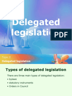 Delegated Legislation: Topic 2