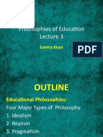 Philosophies of Education: Saleha Khan