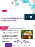 Proporcionalidade Direta. Constante de Proporcionalidade