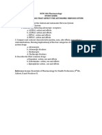 NCM 106-Pharmacology Study Guide Chapter 13-Drugs That Affect The Autonomic Nervous Sytem