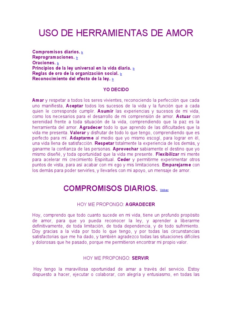 Uso de Herramientas de Amor | PDF | Felicidad | Amor
