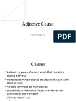 Adjective Clause Explanation Exercise