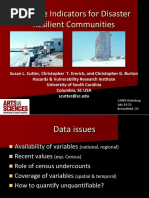 Baseline Indicator For Disaster Resilient Communities