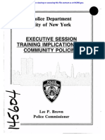 Executive Session Training Implications of Community Policing