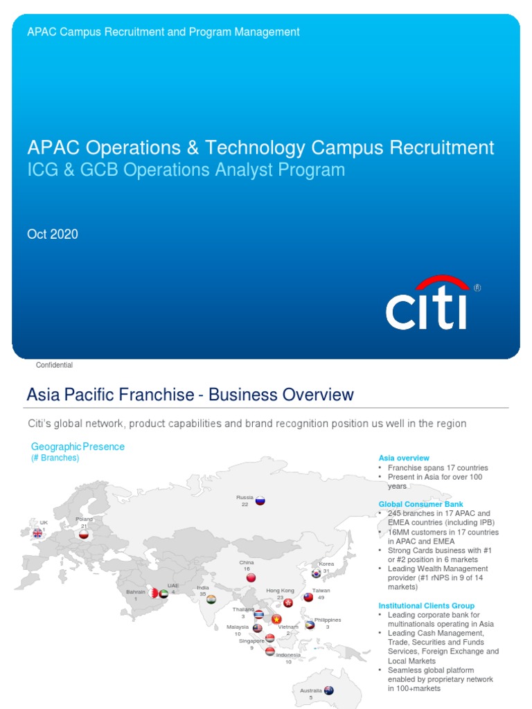 APAC Operations & Technology Campus Recruitment and Program Management