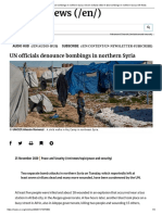 UN Officials Denounce Bombings in Northern Syria - Seven Civilians Killed in Two Bombings in Northern Syria - UN News