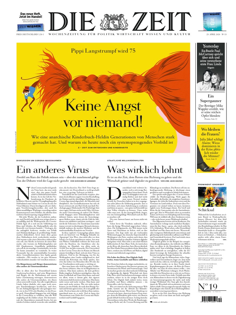 die zeit nr 19 2020 29 04 2020 zeitverlag gerd bucerius