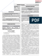 Decreto Supremo Que Aprueba El Reglamento de La Ley n 30754 Decreto Supremo n 013 2019 Minam 1842032 2